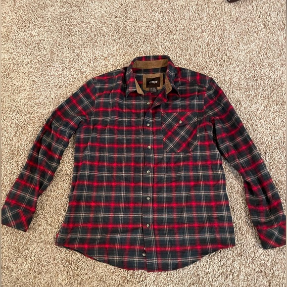 CQR Men's Red & GreenCotton Flannel Shirt Sz. Large - Picture 1 of 5